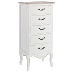 Cassettiera 5 cassetti in legno Justine