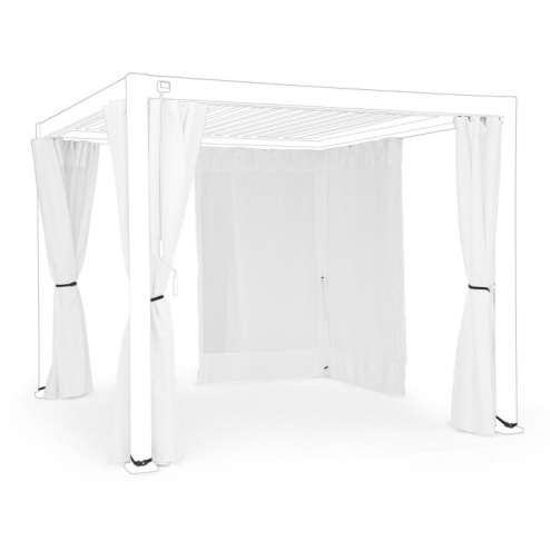 Set 4 Teli Laterali + Zanzariere per Pergola Ocean 3x3 m Bianco