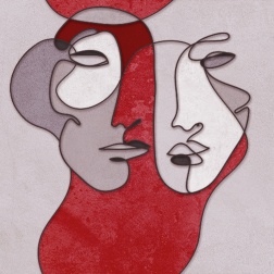Carta da parati Maschera rossa - Adriani & Rossi