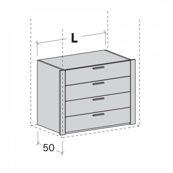 OCG Cassetti Estraibili 3 Ripiani Per Armadio: 35,5x53x38 Cm, Organizer In Legno Con Guide A Sfere