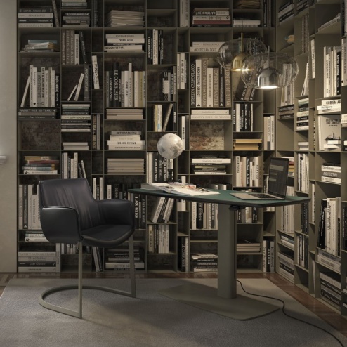 Scrivania Runner Leather Cattelan Italia