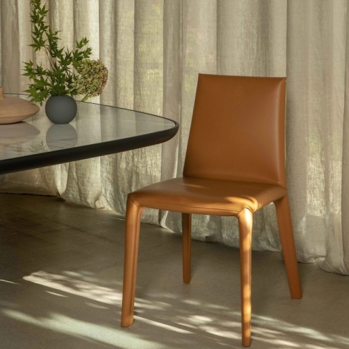 Sedia Lisa Cuoio Tonin Casa