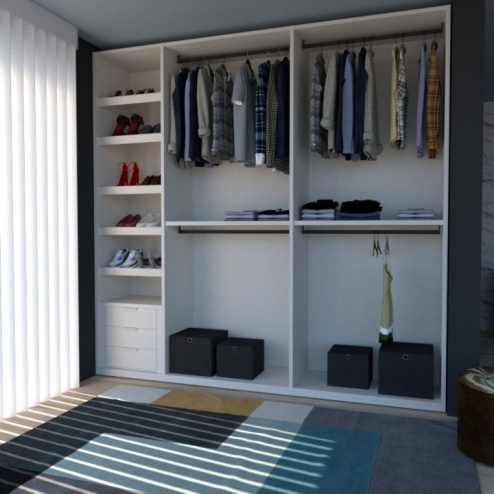 Cabina armadio Smart+ L.262,5 cm con portascarpe