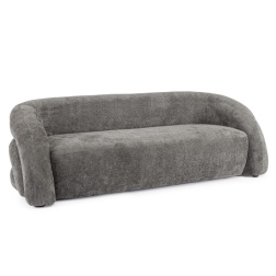 Divano 3 posti Clemence grigio scuro Bizzotto