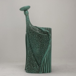 Scultura in ceramica Bandolera smeraldo black - Adriani & Rossi