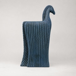 Scultura in ceramica Levro turchese black - Adriani & Rossi