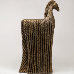 Scultura in ceramica Levro black gold - Adriani & Rossi