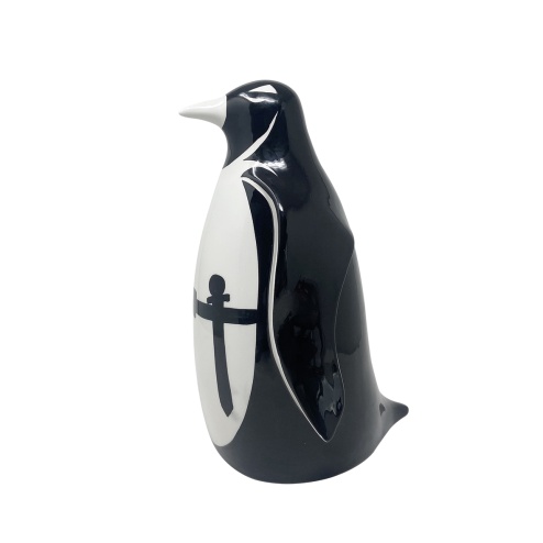 Scultura in ceramica Super Pingo bianco e nero - Adriani & Rossi