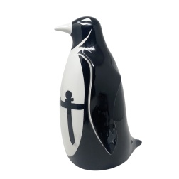 Scultura in ceramica Super Pingo bianco e nero - Adriani & Rossi