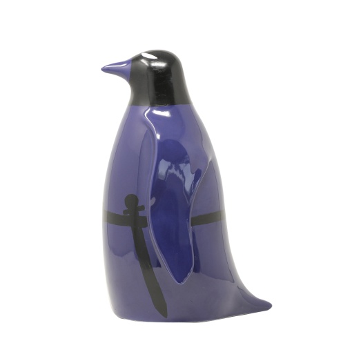 Scultura in ceramica Super Pingo blu e nero - Adriani & Rossi