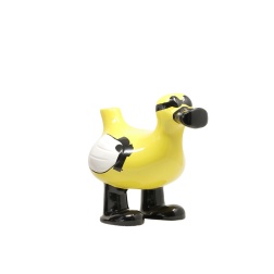 Scultura in ceramica Super Arturo giallo - Adriani & Rossi