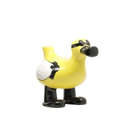 Scultura in ceramica Super Arturo giallo - Adriani & Rossi