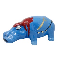 Scultura in ceramica Super Hippo pirata - Adriani & Rossi