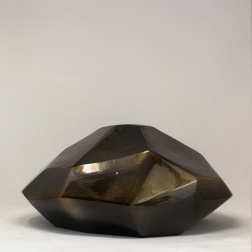 Vaso in ceramica Sface collection black gold L.40 x P.36 x H.21 cm - Adriani & Rossi