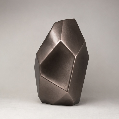 Vaso in ceramica Sface golden black H 44 D. 30 cm - Adriani & Rossi
