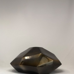 Vaso in ceramica Sface black gold L.34 x P.30 x H.14 cm - Adriani & Rossi