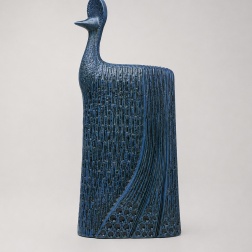 Scultura in ceramica Fenice turchese black - Adriani & Rossi