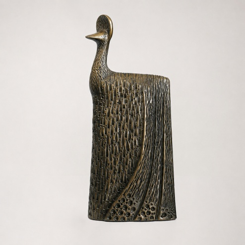 Scultura in ceramica Fenice black gold - Adriani & Rossi