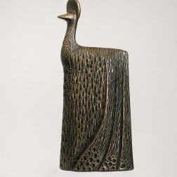 Scultura in ceramica Fenice black gold - Adriani & Rossi