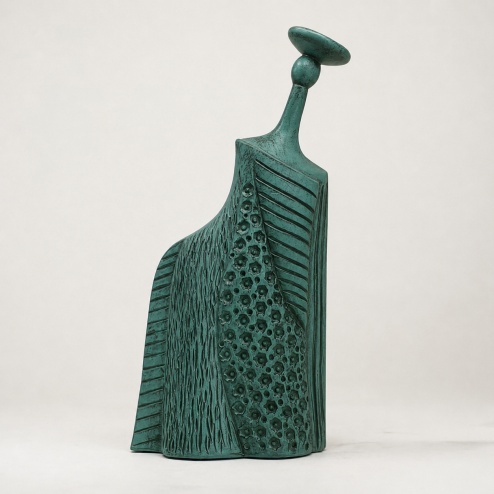 Scultura in ceramica Carmen smeraldo black - Adriani & Rossi
