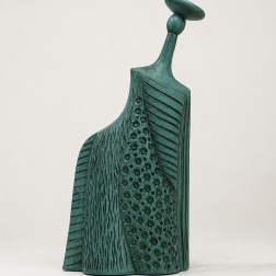 Scultura in ceramica Carmen smeraldo black - Adriani & Rossi