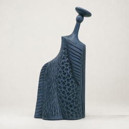 Scultura in ceramica Carmen turchese black - Adriani & Rossi