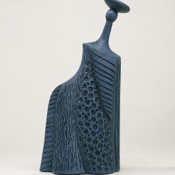Scultura in ceramica Carmen turchese black - Adriani & Rossi
