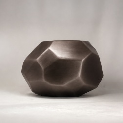 Vaso in ceramica Sface golden black L 50 P 25 H 33 cm - Adriani & Rossi