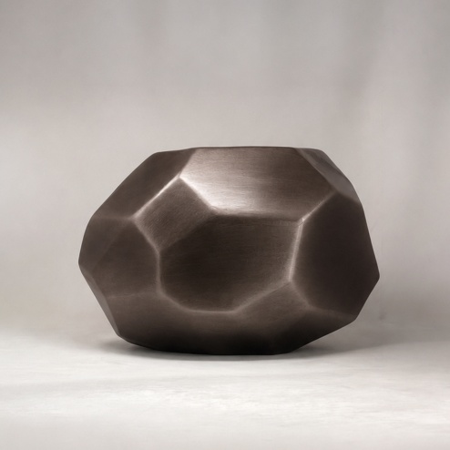 Vaso in ceramica Sface golden black L 50 P 25 H 33 cm - Adriani & Rossi