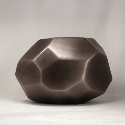 Vaso in ceramica Sface golden black L 50 P 25 H 33 cm - Adriani & Rossi