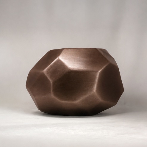 Vaso in ceramica Sface rosy black L 50 P 25 H 33 cm - Adriani & Rossi