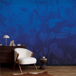 Carta da parati Flowers color blue - Adriani & Rossi