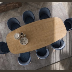 Tavolo fisso Random Ozzio con piano intarsiato 260x120 cm