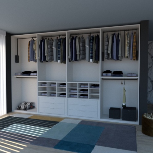 Cabina armadio Smart+ L.402,5 cm con servetti