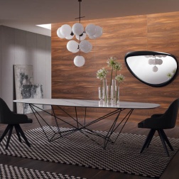 Hondood Clifton Tavolino compatto in legno di quercia laccato bianco corpo con piano luminoso CLF-LAM550 per lampada/caffè/telefono/comodino/consolle con cassetto e ripiano 